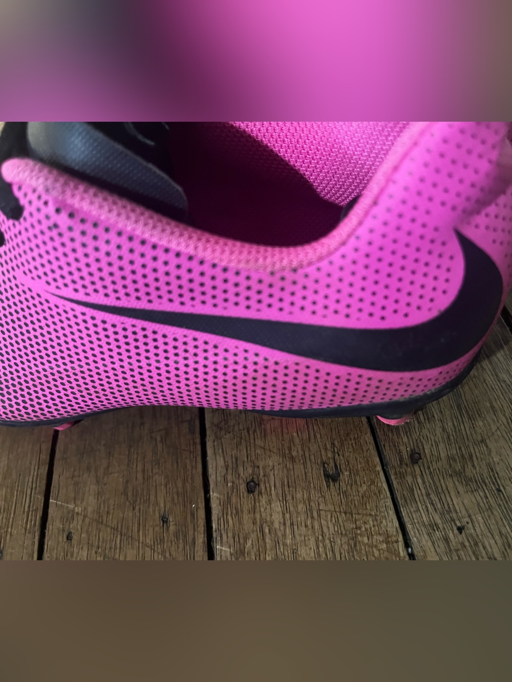 Nike Jr Bravata II FG Pink Black Soccer Cleats Youth 2Y Unisex - Picture 4 of 8